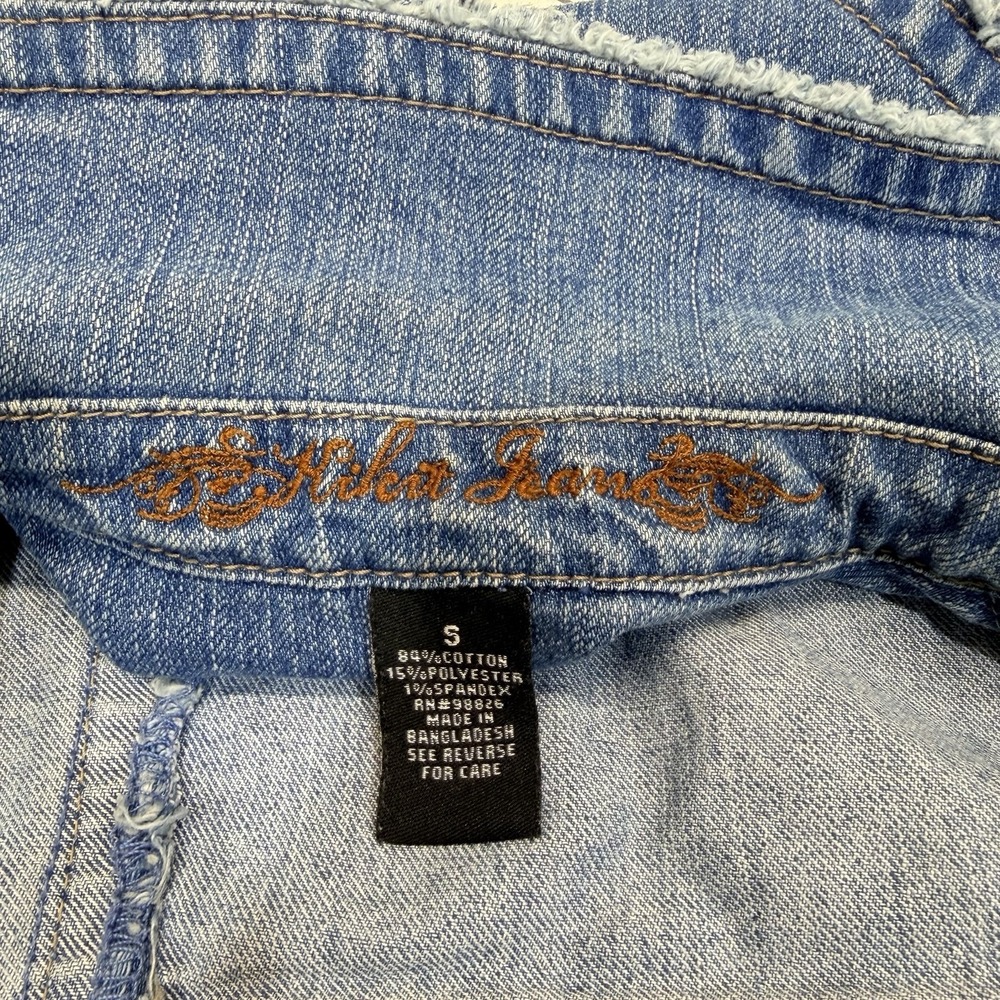 Vintage Kikit Jeans Denim Jacket with Embroidered Rose's Women's Size‎ Small - Picture 3 of 9